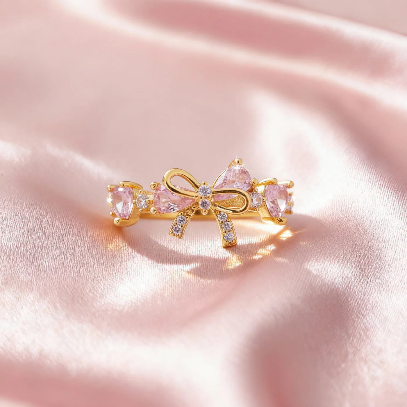 Bague Adoriza “Nœud Rosé”