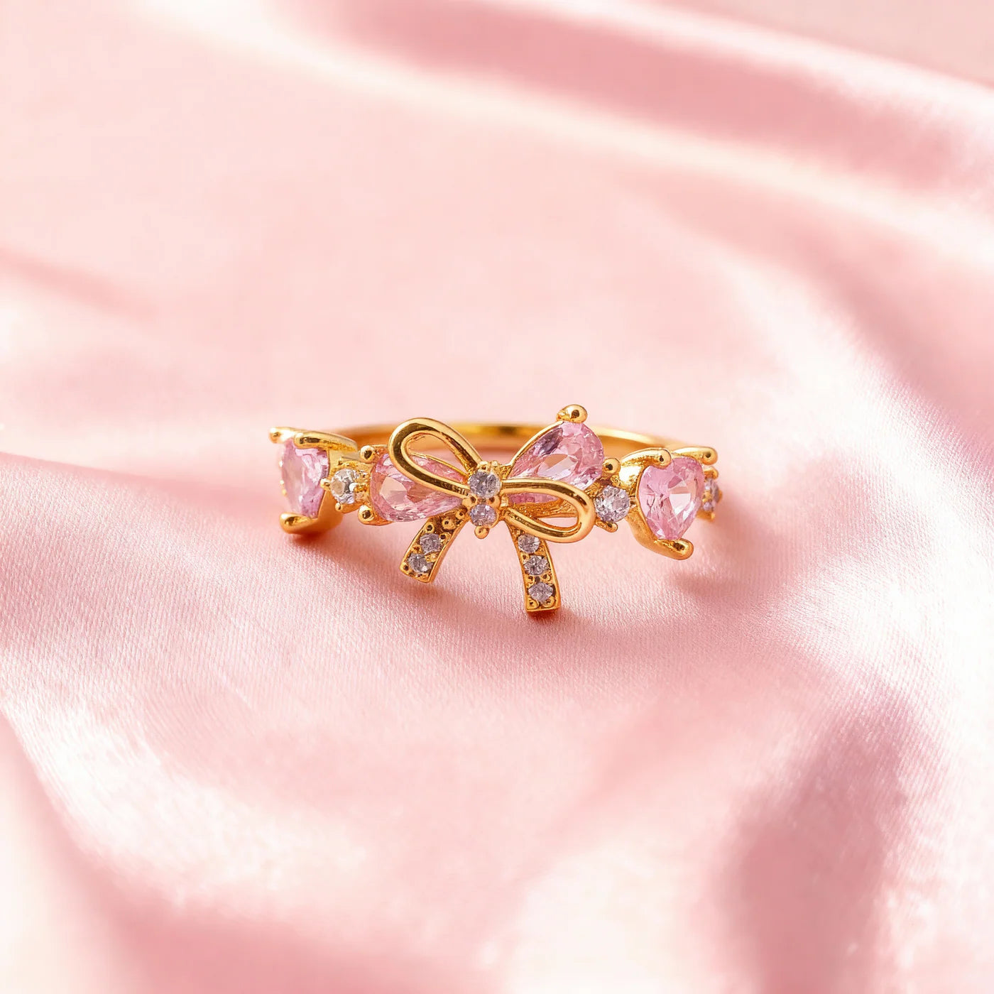 Bague Adoriza “Nœud Rosé”