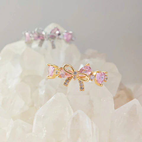 Bague Adoriza “Nœud Rosé”