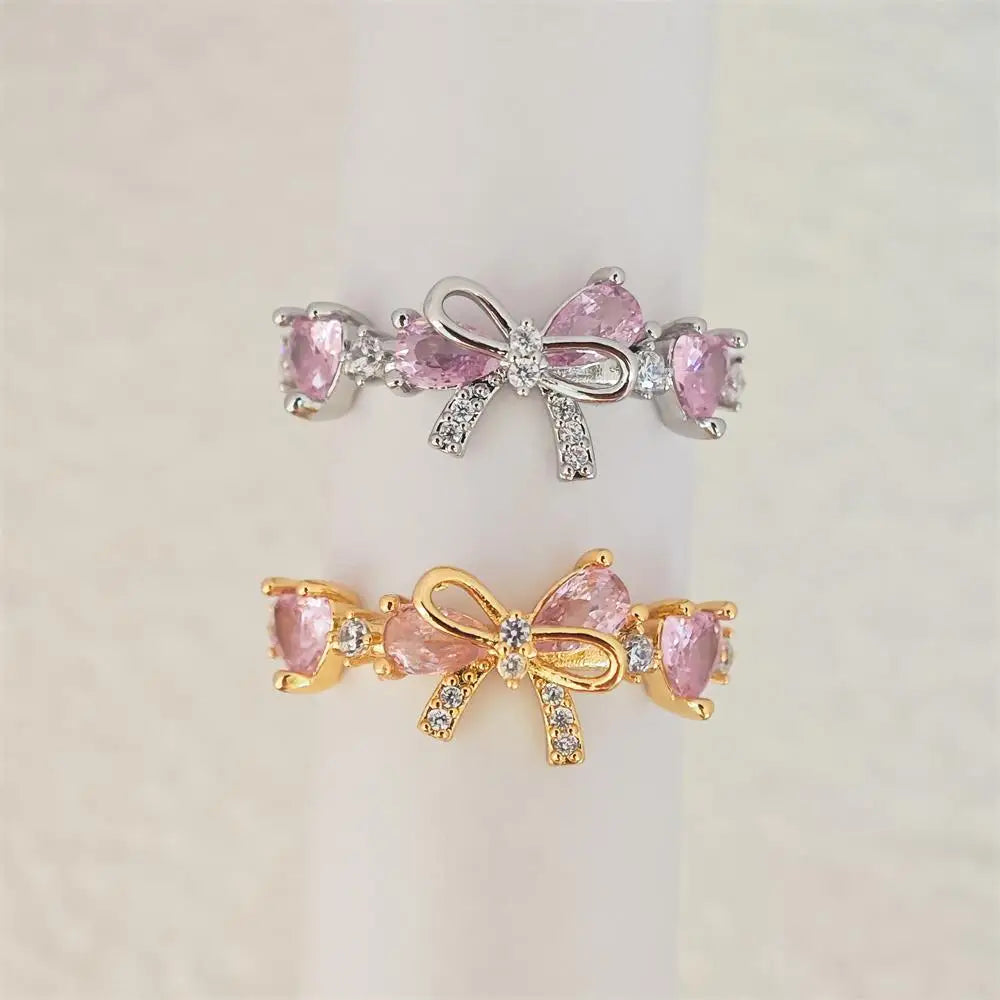 Bague Adoriza “Nœud Rosé”